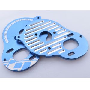 Blue aluminium lightweight heatsink motor plate (Associated B5, B5M or T5M)