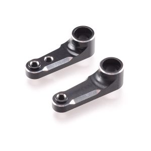 Black aluminium steering bellcranks - pr (Associated B6 or B6D)