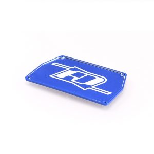 Blue aluminium electronics mounting plate (Associated B6 or B6D)