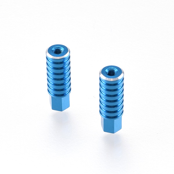 Blue aluminium battery post set (Associated B64 or B64D)