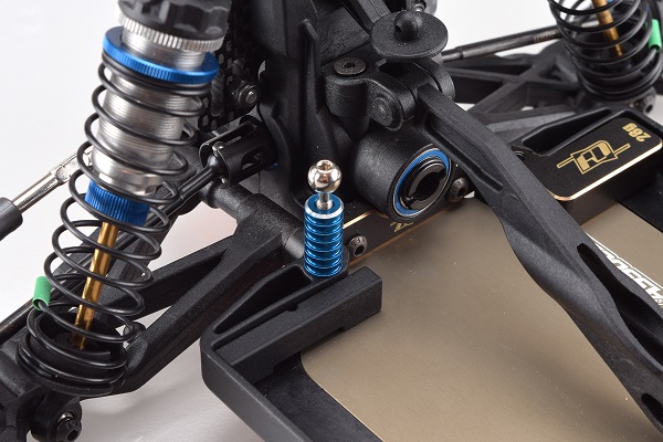 Blue aluminium battery post set (Associated B64 or B64D)