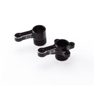 Black aluminium steering bellcrank set (Yokomo YZ-4 SF) (D)