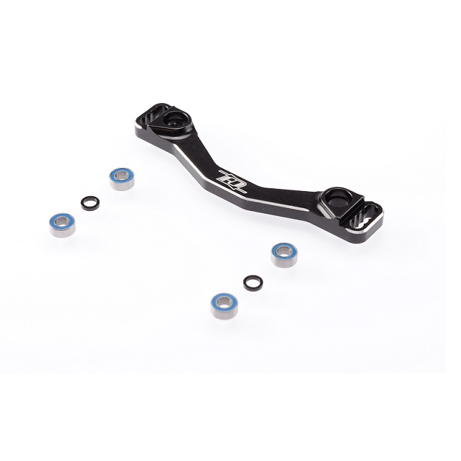 Black aluminium steering plate with bearings (Yokomo YZ-4 SF) (D)