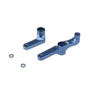 Blue aluminium steering bellcrank set (Associated DR10 or ProSC10)