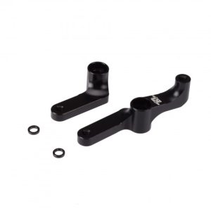 Black aluminium steering bellcrank set (Associated DR10 or ProSC10)