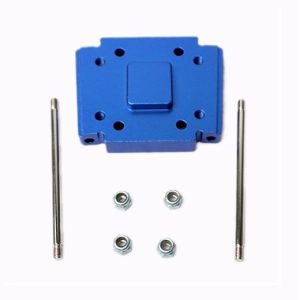 Blue aluminium rear arm mount with hinge pins (Rage R10ST)