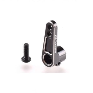 Black aluminium offset servo horn - 23 spline (JR, Airtronics, KO and more)