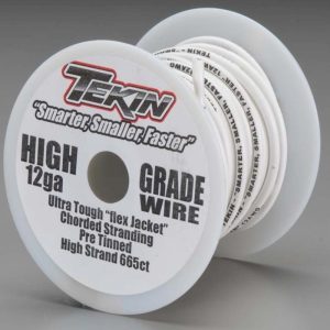 Bulk 12awg Silicone Power wire - white (50 foot)