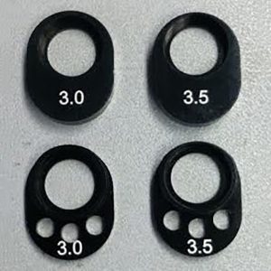 Black aluminium bearing inserts - 3.0mm offset - pr (Tamiya F1)