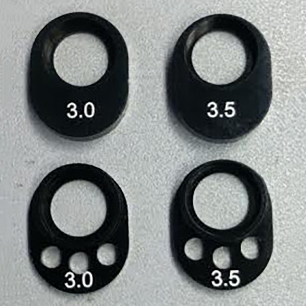 Black aluminium bearing inserts - 3.0mm offset - pr (Tamiya F1)