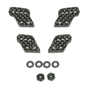 Carbon Fibre hub camber link mounts - 2 sets - 1 x standard and 1 x lowered (AE rear hubs - fits all AE and XF buggies and trucks)